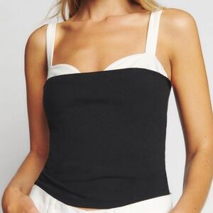 Reformation Black and White Tank Top